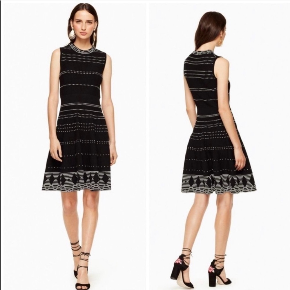 Kate Spade Textured Knit Fit And Flare Dress Size XS‎